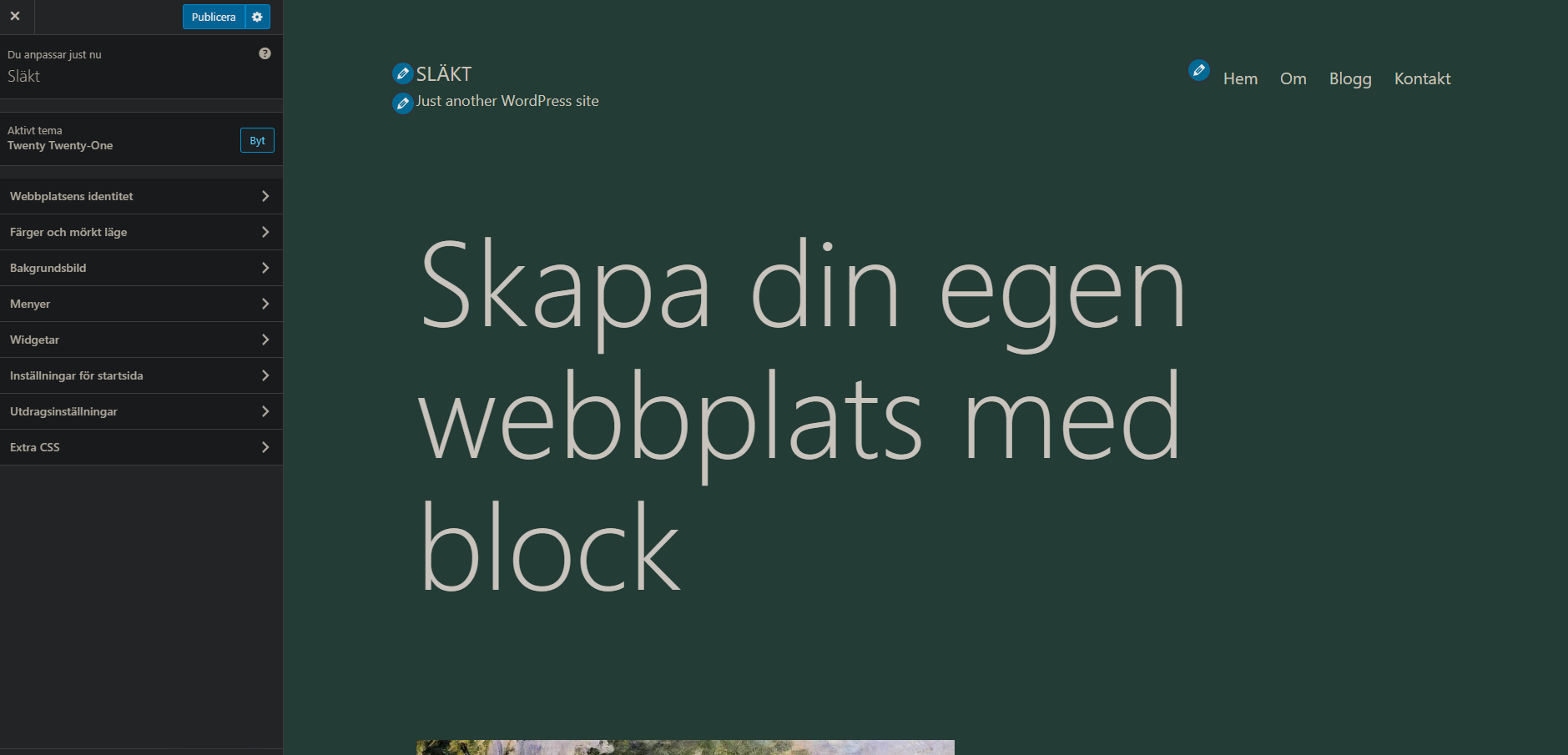 The very humble beginnings of the Släkthemsida